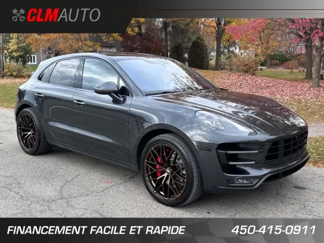 PORSCHE MACAN TURBO + 440 HP AVEC ENS.PERFORMANCE PORSCHE + 4WD + MAGS 21'' + TOUTE ÉQUIPÉE - 2017