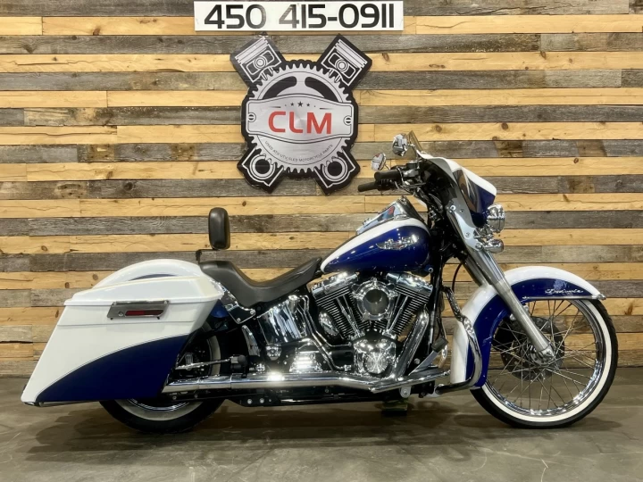 2006 HARLEY DAVIDSON FLSTN SOFTAIL DELUXE + LOOK UNIQUE & CUSTOM + ROUE AVANT 21'' + AUBAINE $$$ 