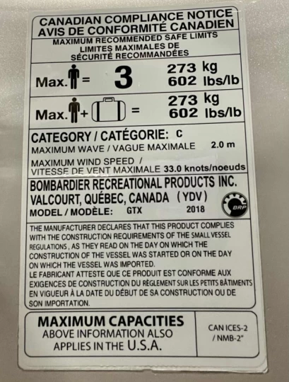 2018 BRP SEA-DOO GTX LIMITED 300 H.P + IBR + VTS + AUDIO PREMIUM + 3 PASSAGERS + 147 HR + RARE & A1 