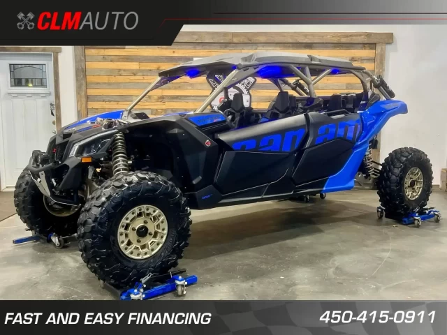 BRP CAN-AM MAVERICK MAX X3 X-RS TURBO ''RR'' 200 H.P + DPS + 4X4 + 72'' + SMART SHOX + TOIT AUDIO + SEULEMENT 1509 KM  2023