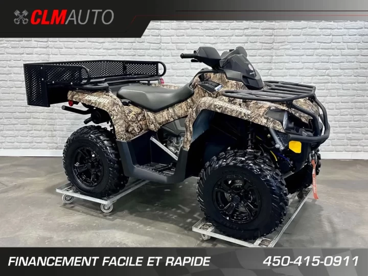 2022 BRP CAN-AM OUTLANDER 450 EFI EDITION CAMO + 4WD + DPS + SEULEMENT 839 KM + TREUIL + CONDITION A1 