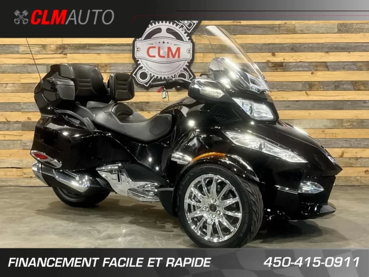 2013 BRP CAN-AM SPYDER RT LIMITED SE-5 (semi-automatique) 61598 KM + RADIO + GPS + SUSPENSION A AIR + ENSEMBLE CHROME 