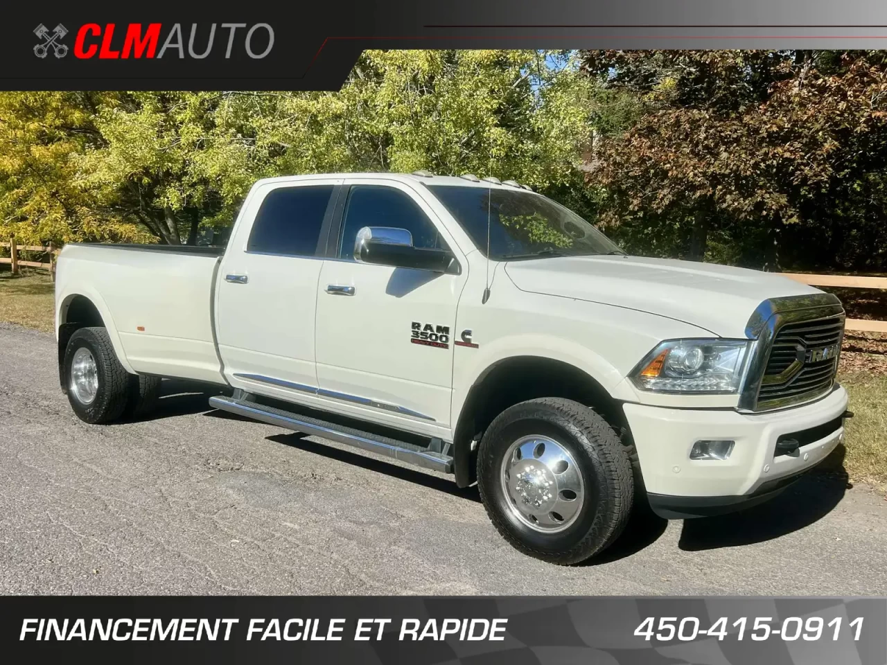 RAM 2017 3500 VERSION LIMITED + CUMMINS 6.7L TURBO DIESEL + CREW CAB + DRW 6 ROUES + TOUTE ÉQUIPÉE + RARE & A1 