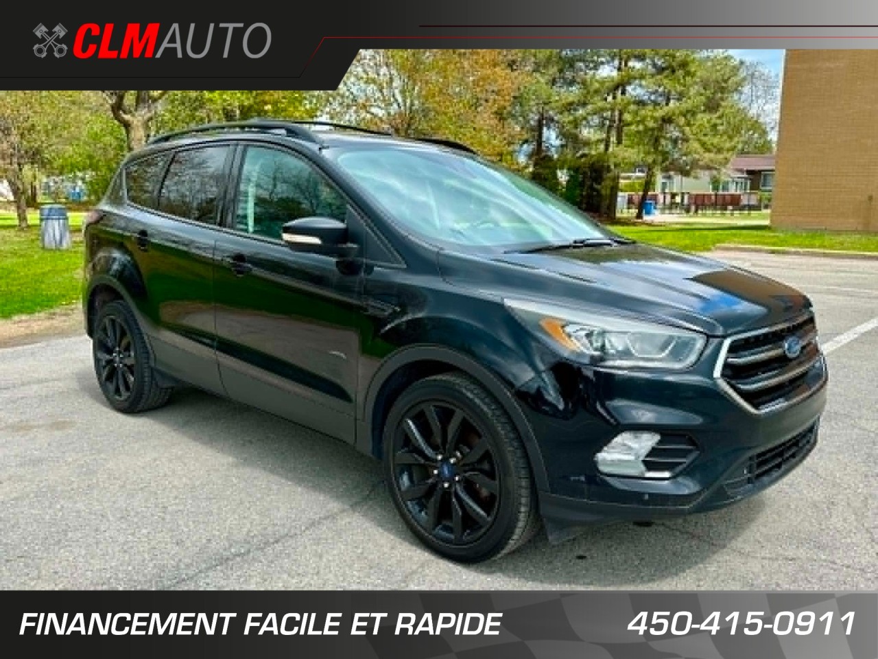 FORD 2017 ESCAPE TITANIUM 4WD + 2.0L ECOBOOST + 172524 KM + TOUTE NOIR 