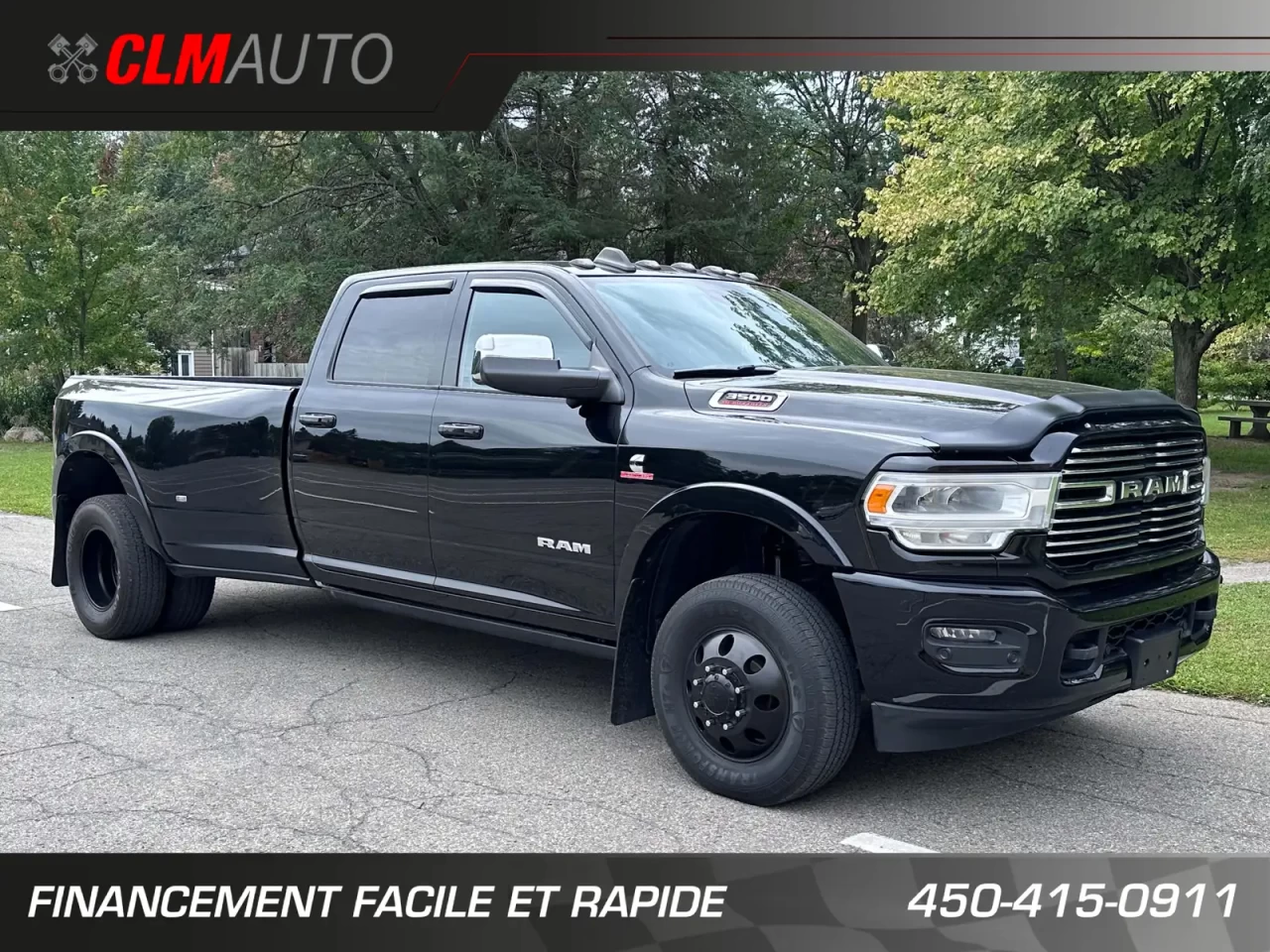 RAM 3500 LARAMIE 2019 CUMMINS 6.7L H.O - HIGH OUTPUT + CREW CAB + 4WD + BOITE LONGUE + SUSPENSION A AIR + RARE & A1 